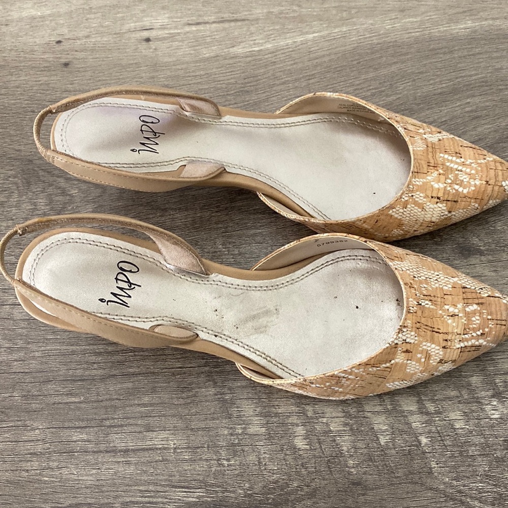 Impo cork small heel shoes size 7.5